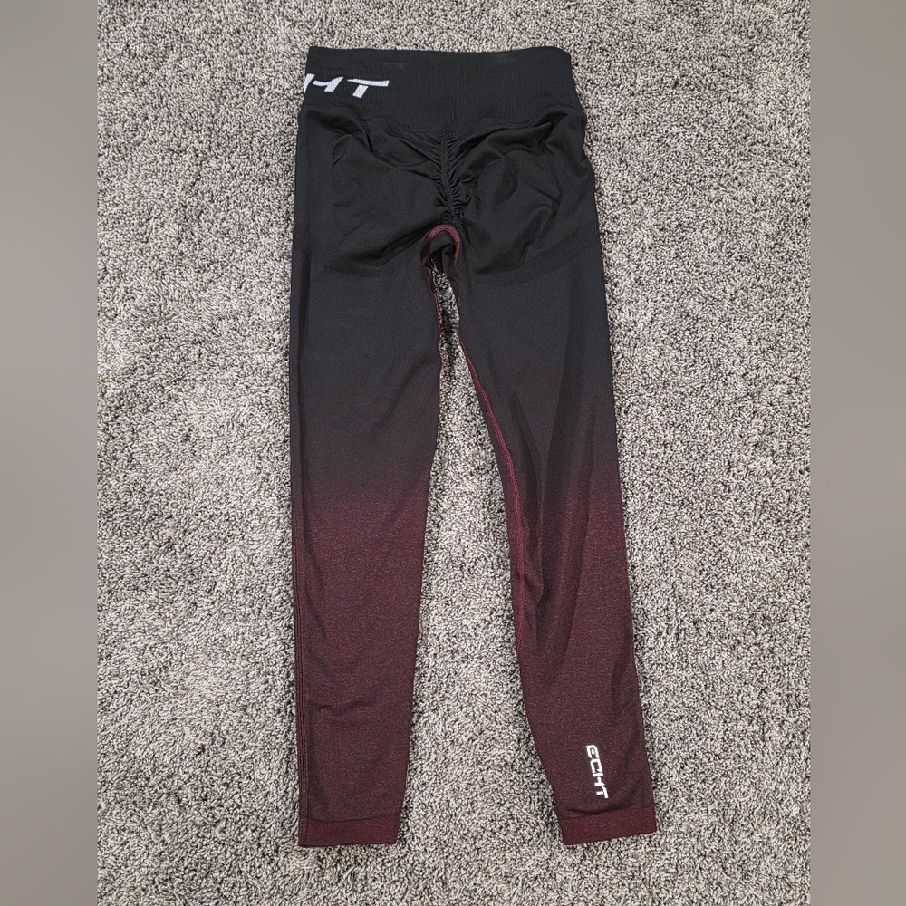 ECHT Arise Ombre Black/Red Leggings Size Medium - Picture 4 of 6